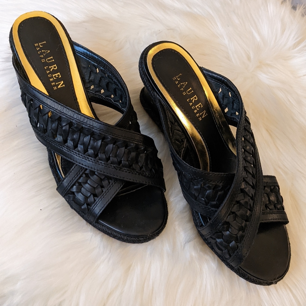 Black Wedge Heels